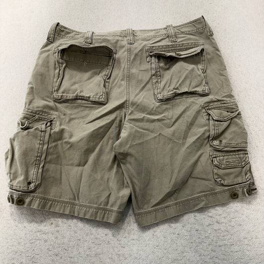 Eddie Bauer Cargo Shorts Men's Khaki Gray Cotton Utility Pockets Size 40 photo 2