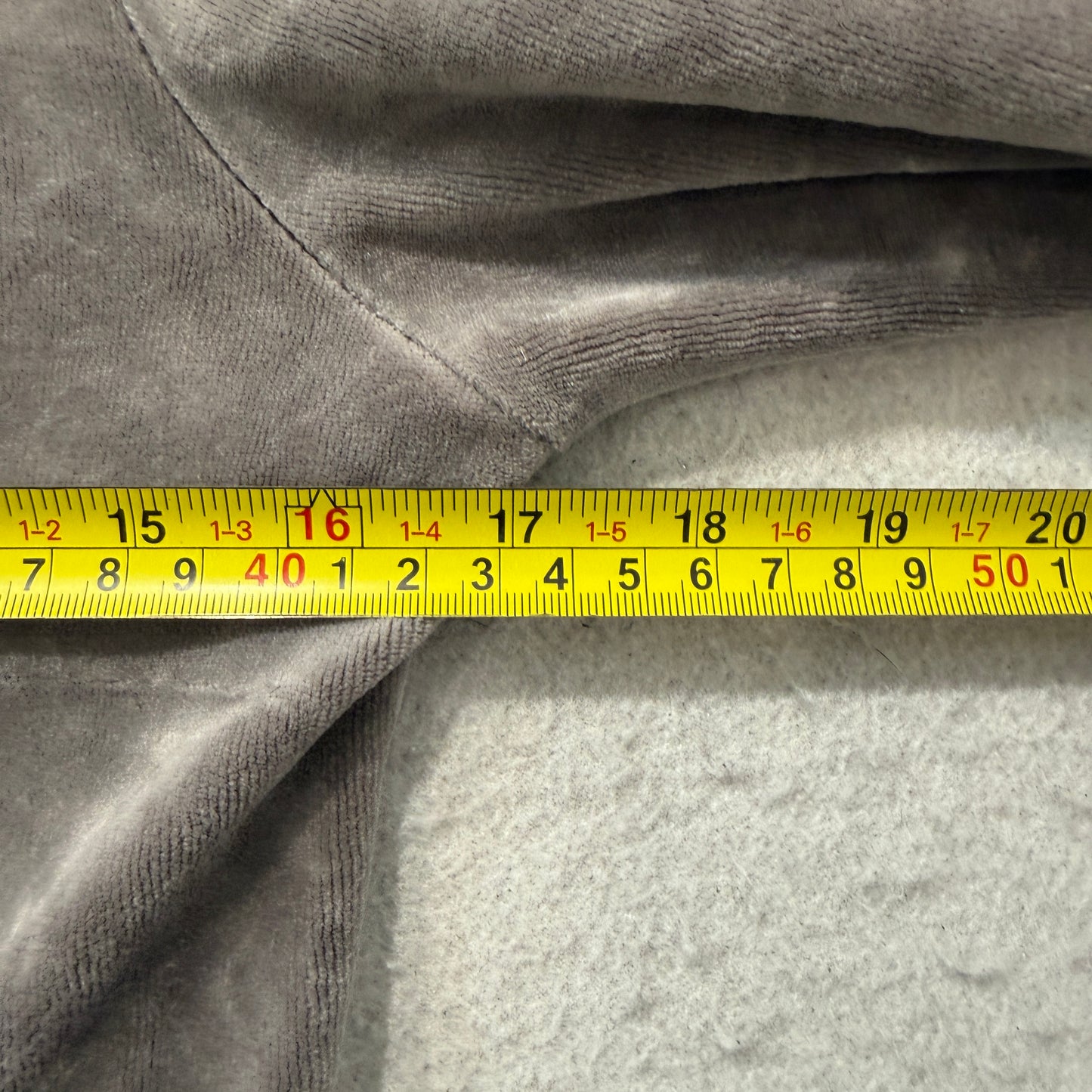 Juicy Couture Womens Grey Velour Zip-Up Hoodie Pockets Rhinestone Graphic Size M