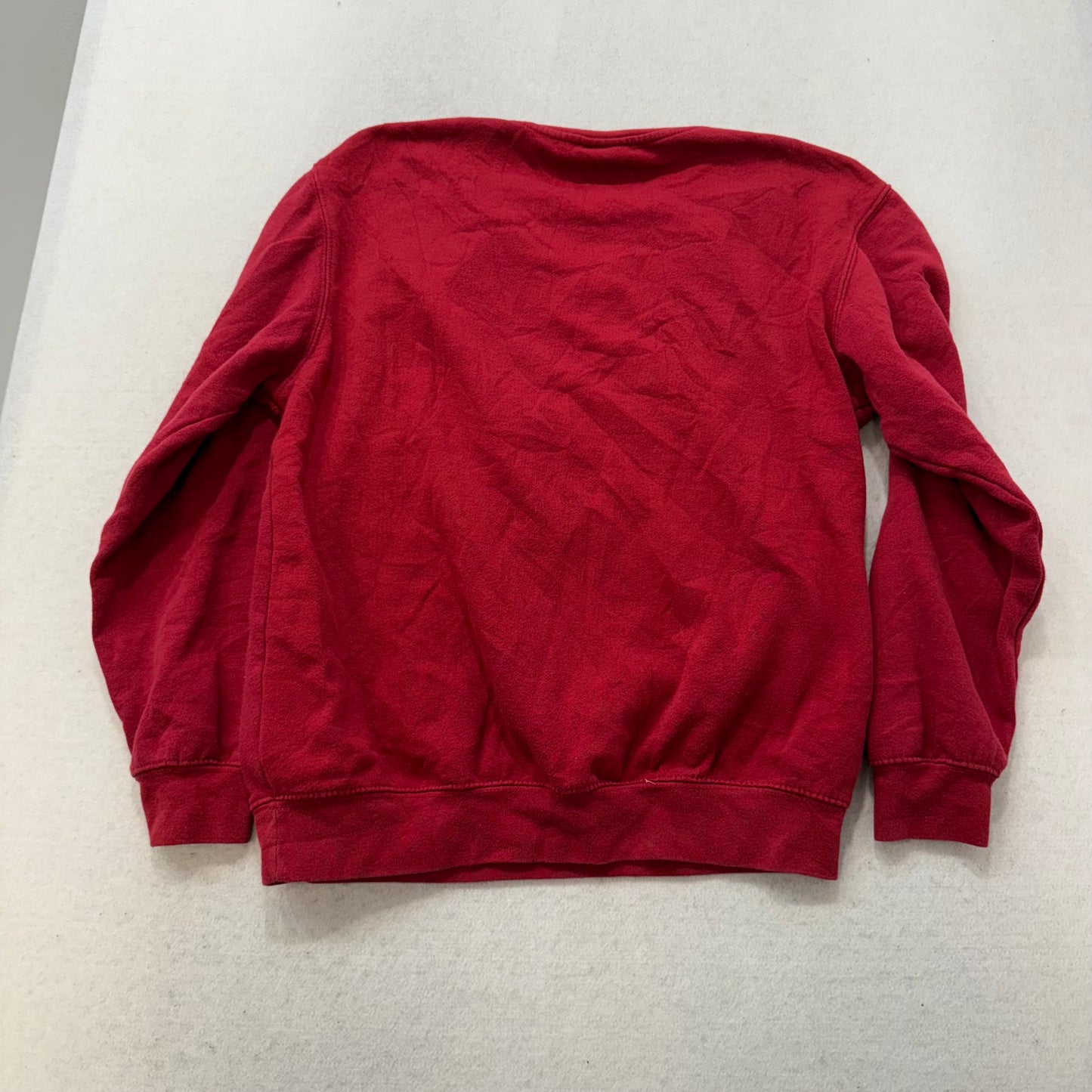 Colosseum Men's Crimson Cotton Sweatshirt Crew Neck Long Sleeves Graphic Size M