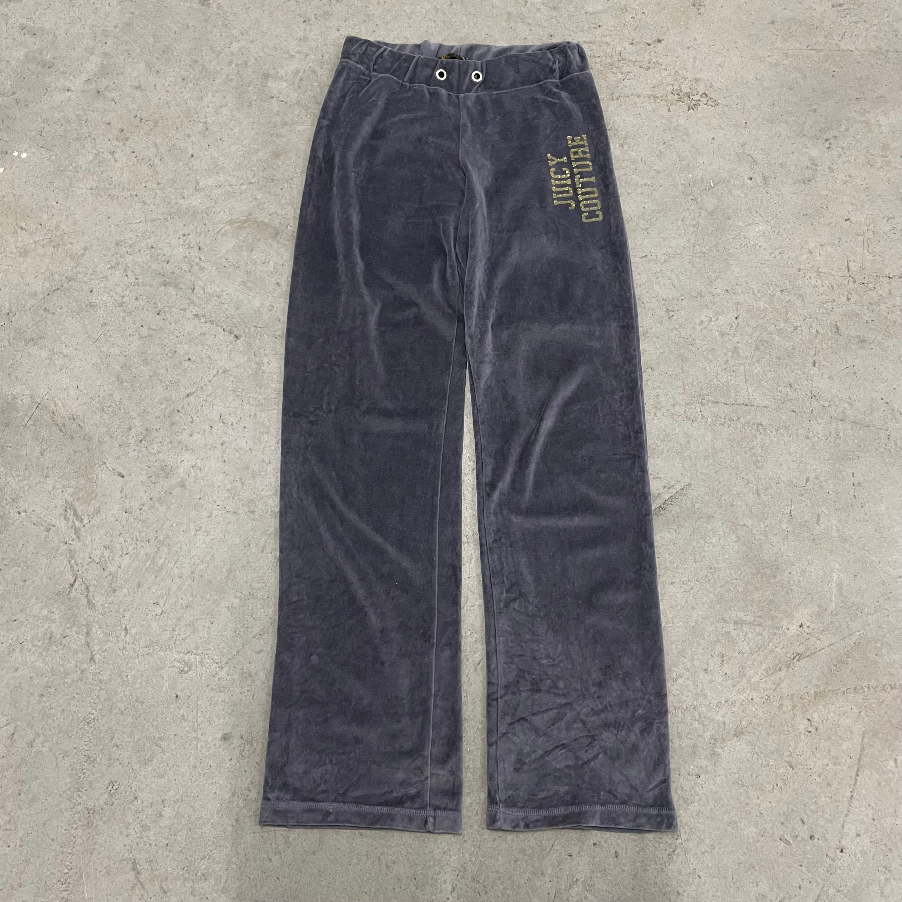 Vintage Juicy Couture Gray Velour Pants Juicy Logo Size S