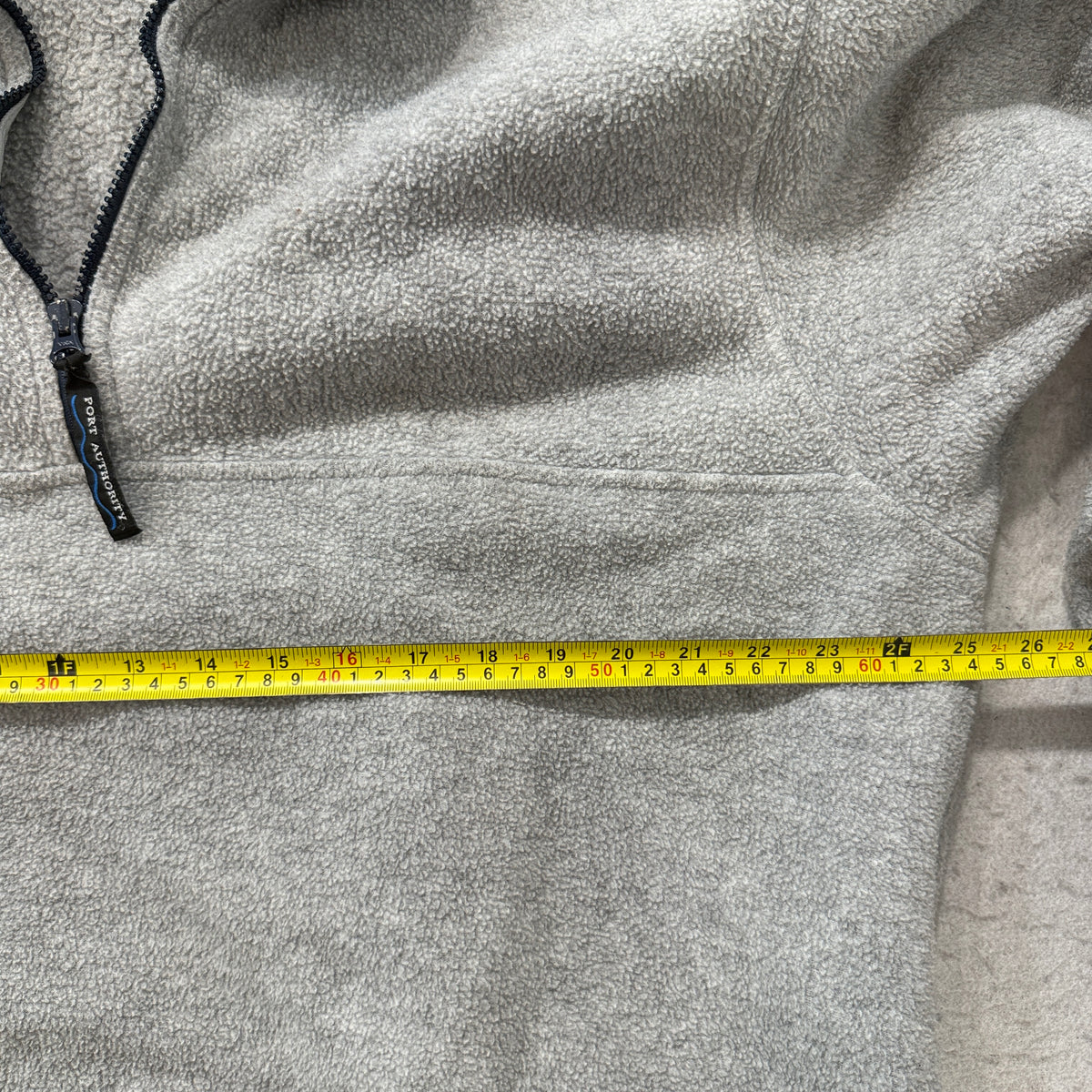 Port Authority Quarter Zip Fleece Pullover Gray Size XL photo 4