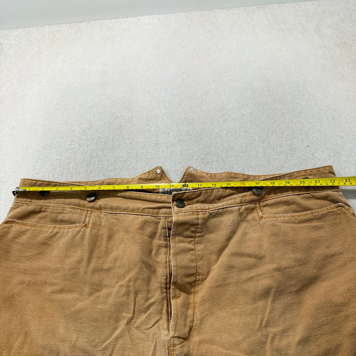 Classic Old West Styles Canvas Trousers Men's Tan Western Button Fly Size 46 photo 4