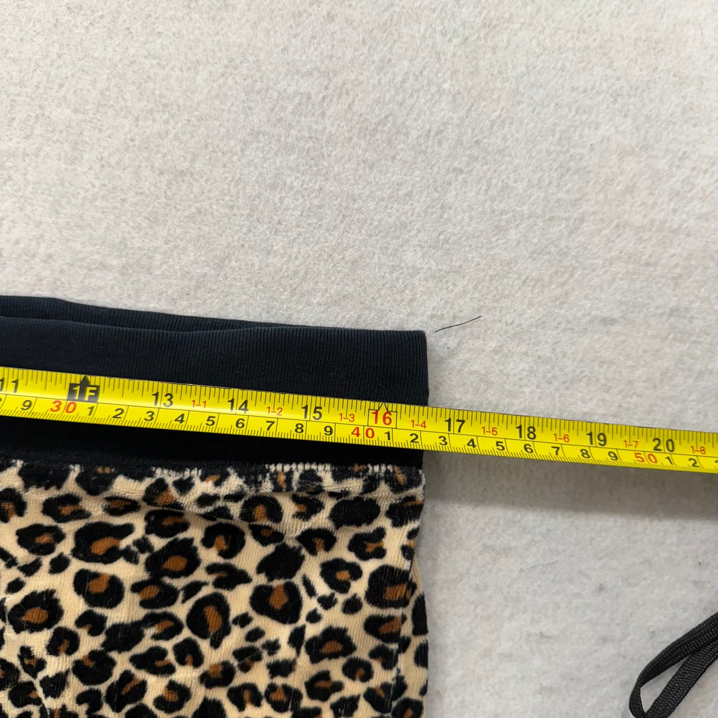 Vintage Juicy Couture Women's Leopard Print Velour Flared Track Pant Y2K Size S