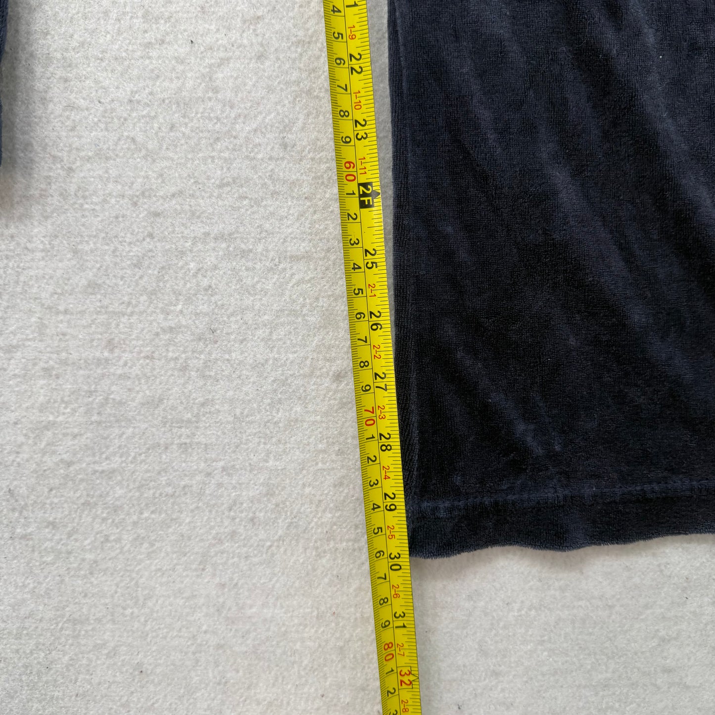 Juicy Couture Women's Navy Blue Velour Flared Track Pant Back Snap Pocket Size M