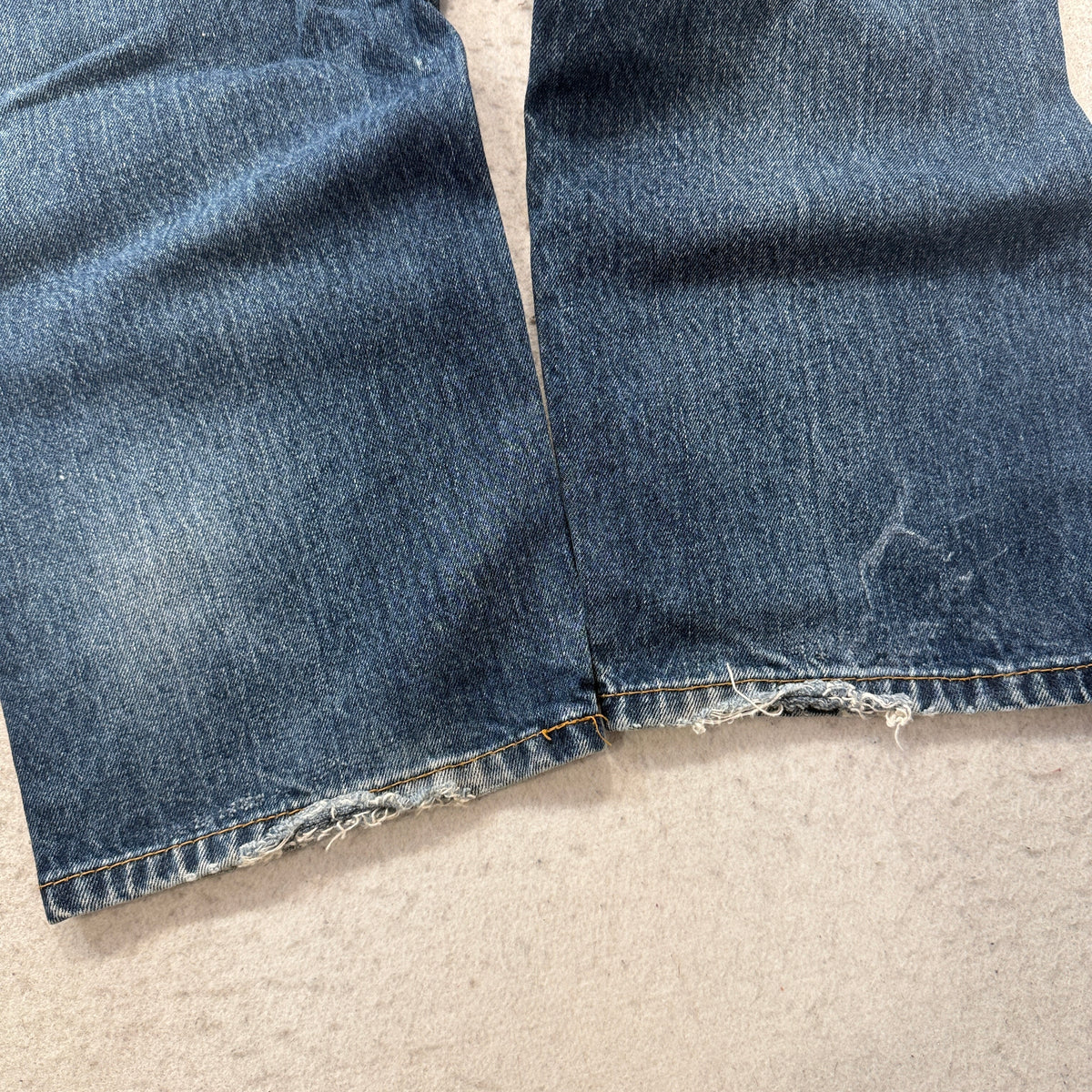 Levis Vintage Distressed Patched Straight Jeans Size 36x30 photo 9