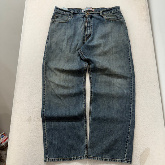 Levi's Denizen 299 Men's Blue Denim Jeans Loose Fit Zip-Fly Pockets Size W38