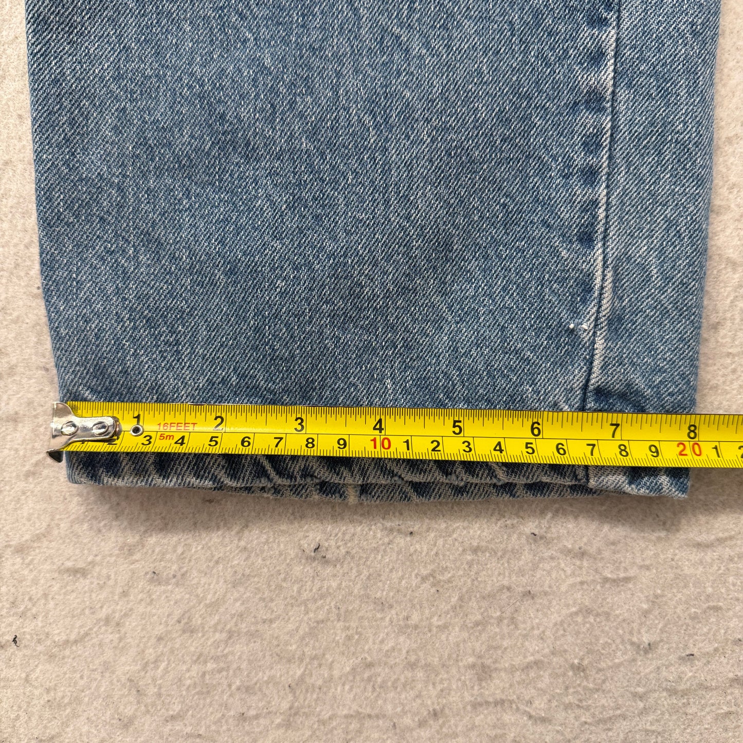 Vintage Eddie Bauer Men's Blue Denim Jeans Loose Fit Outdoor Pockets Size 33x32