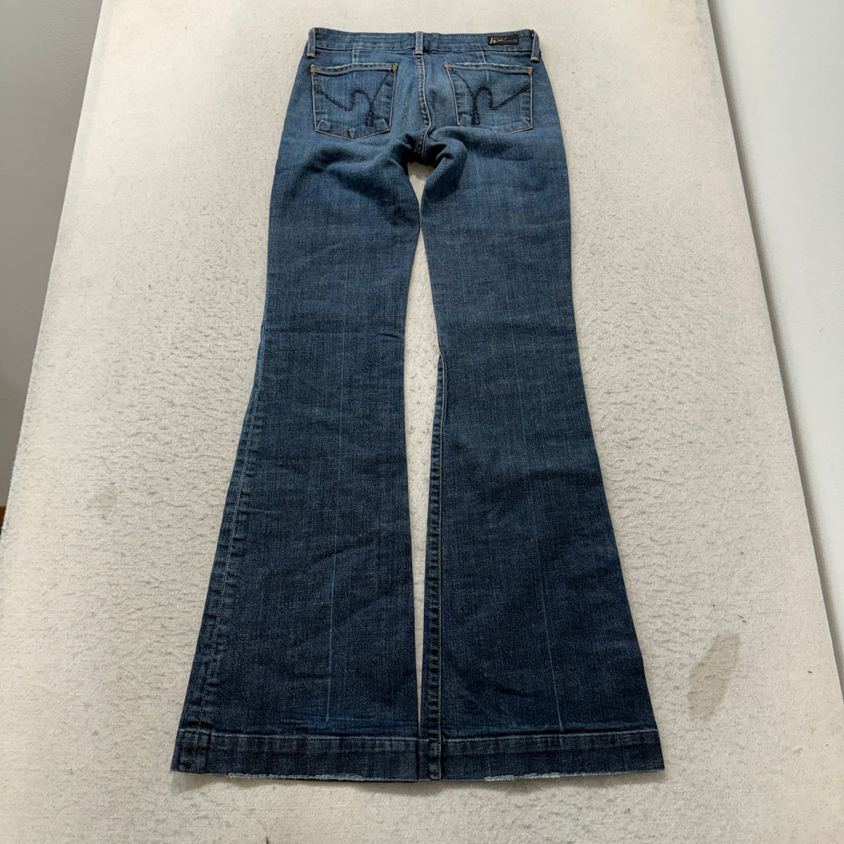 Citizens of Humanity Flare Jeans dark wash indigo back view