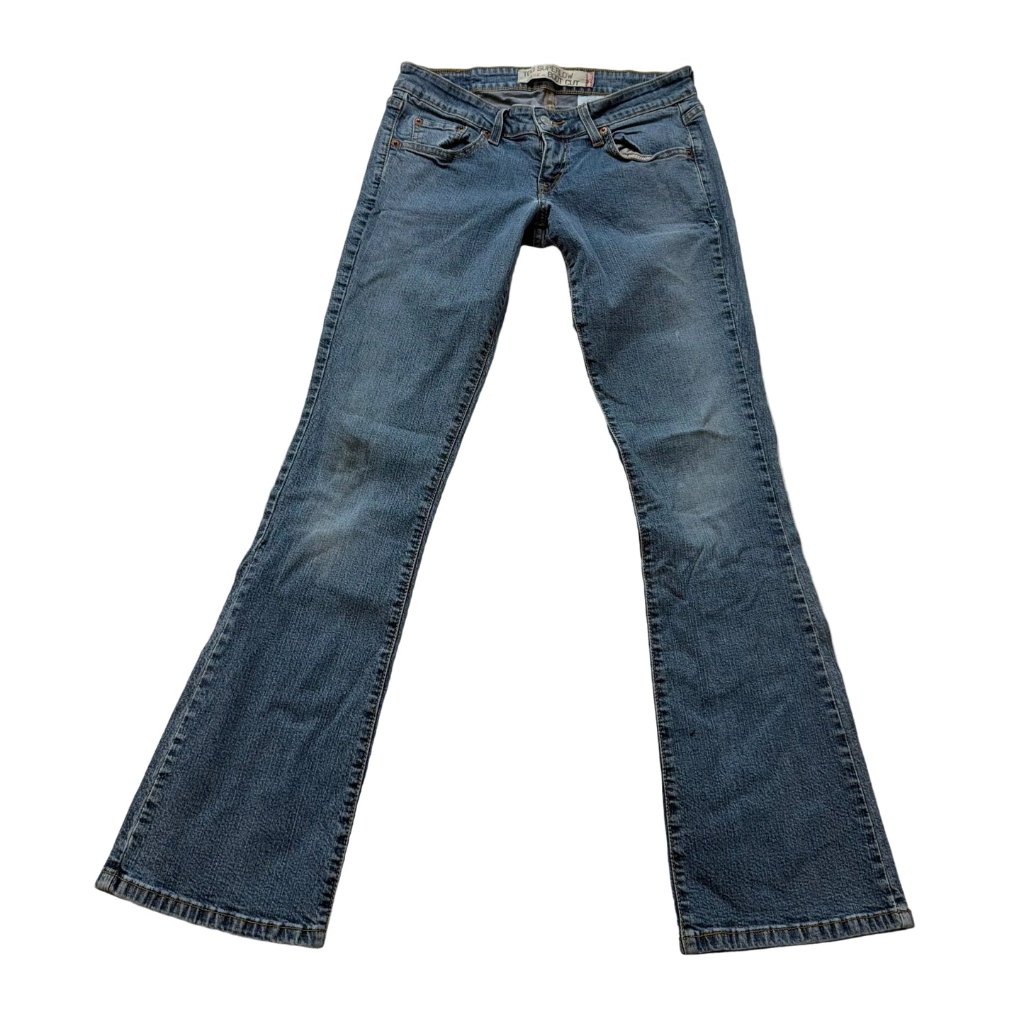 Levi's Strauss & Co 524 Too Superlow Womens Blue Denim Bootcut Jeans Y2K Size 5M