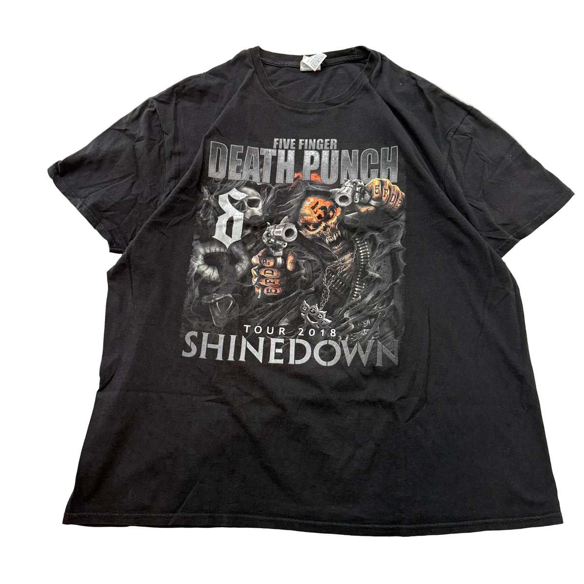 Five Finger Death Punch Shinedown Tour 2018 tee front