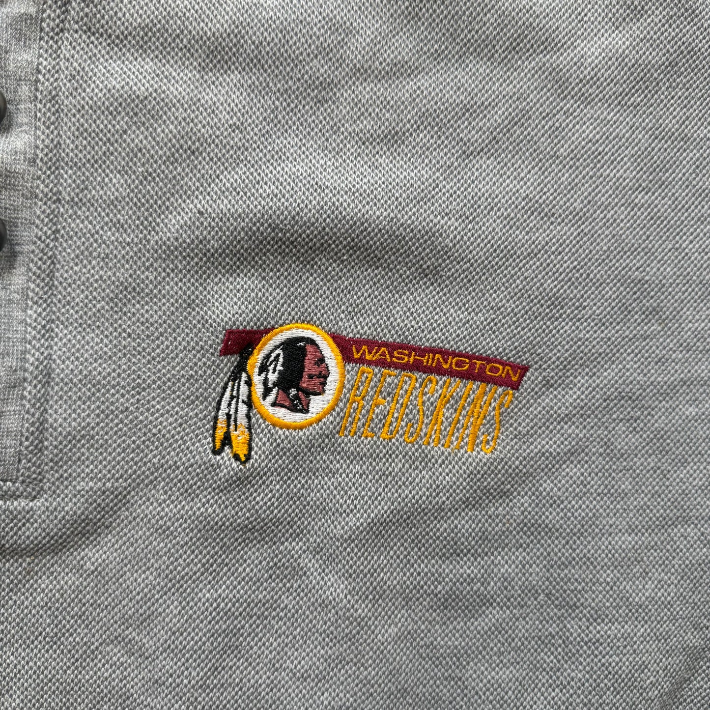 Starter Men's Heather Gray Polyester Blend Henley Sweatshirt Long Sleeves Size M