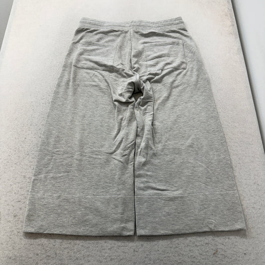 Quince Women's Light Grey Fleece Sweatpants Drawstring Wide Leg Pockets Size L