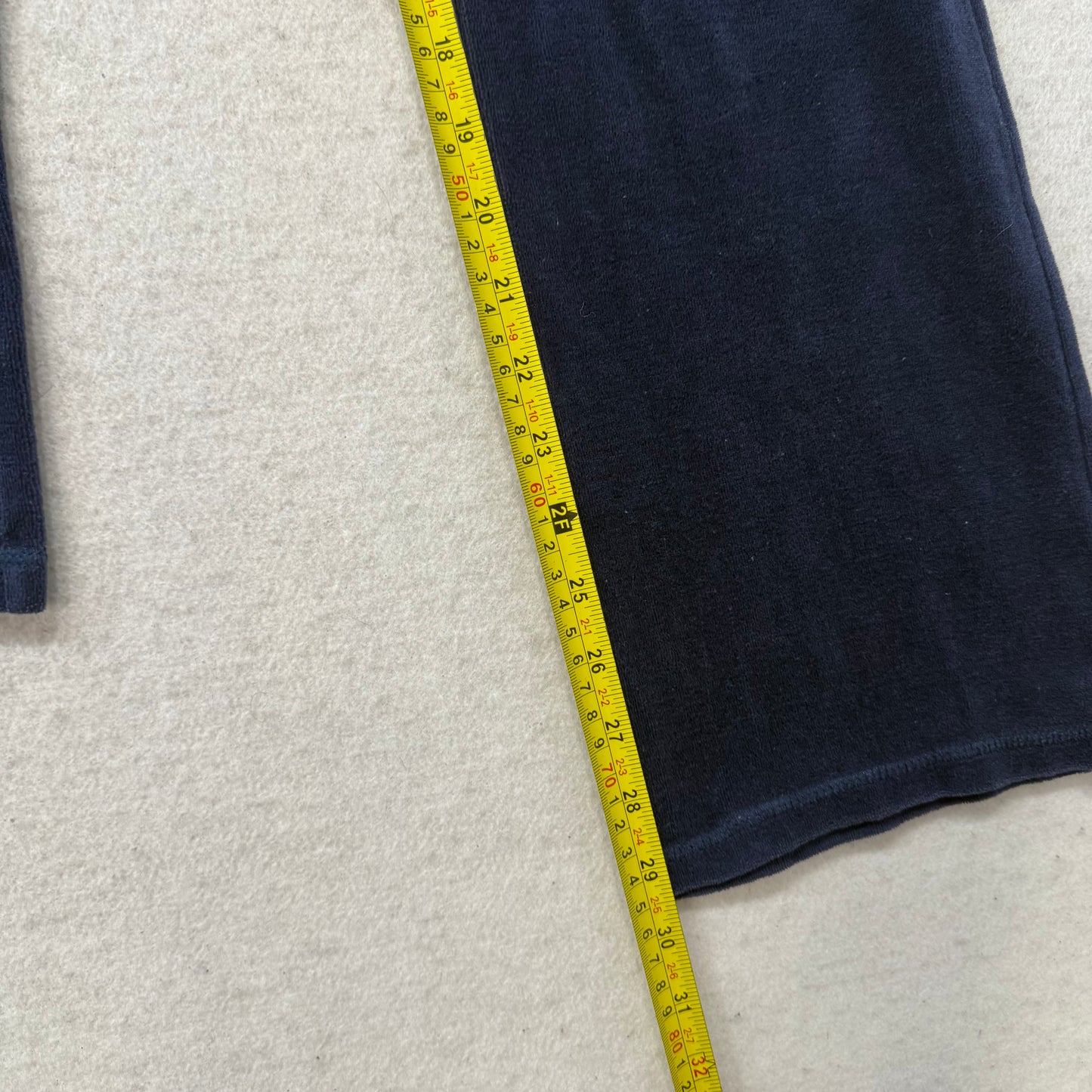 Juicy Couture Women's Navy Velour Flared Track Pant Back Flap Pockets Size M