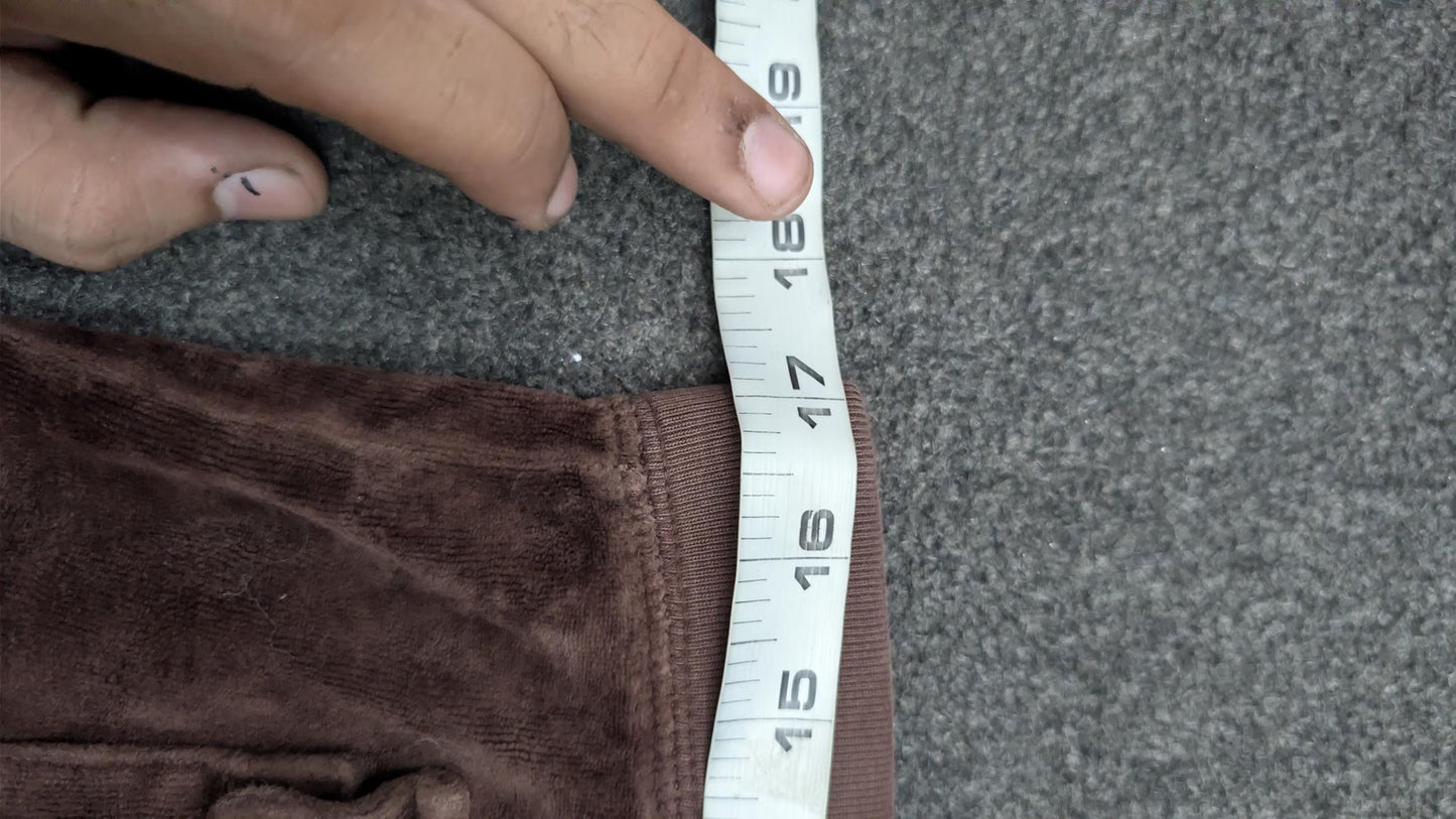 Vintage Juicy Couture Brown Velour Tracksuit Bottoms | Y2K Flare Leg Sweatpants