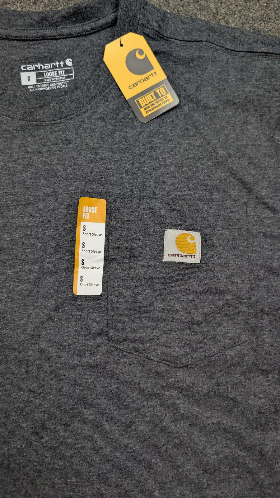 Carhartt K87 Heavyweight Pocket T-Shirt Black, Men's Loose Fit, New with Tags