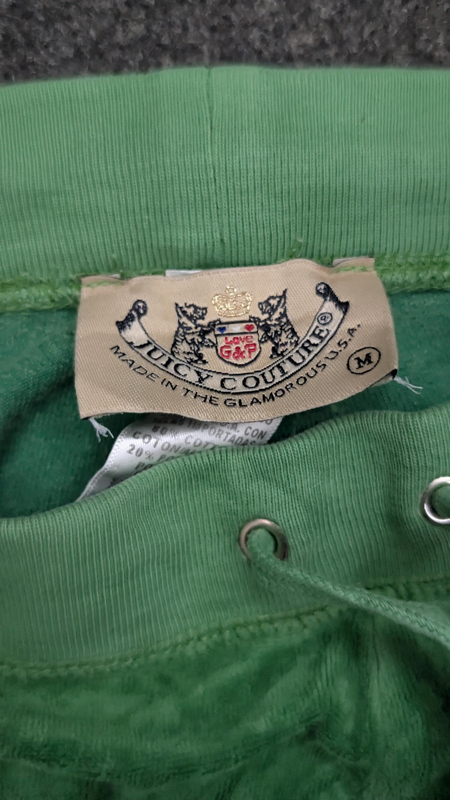 Vintage Green Velour Juicy Couture Tracksuit Bottoms | Y2K Flare Leg Sweatpants