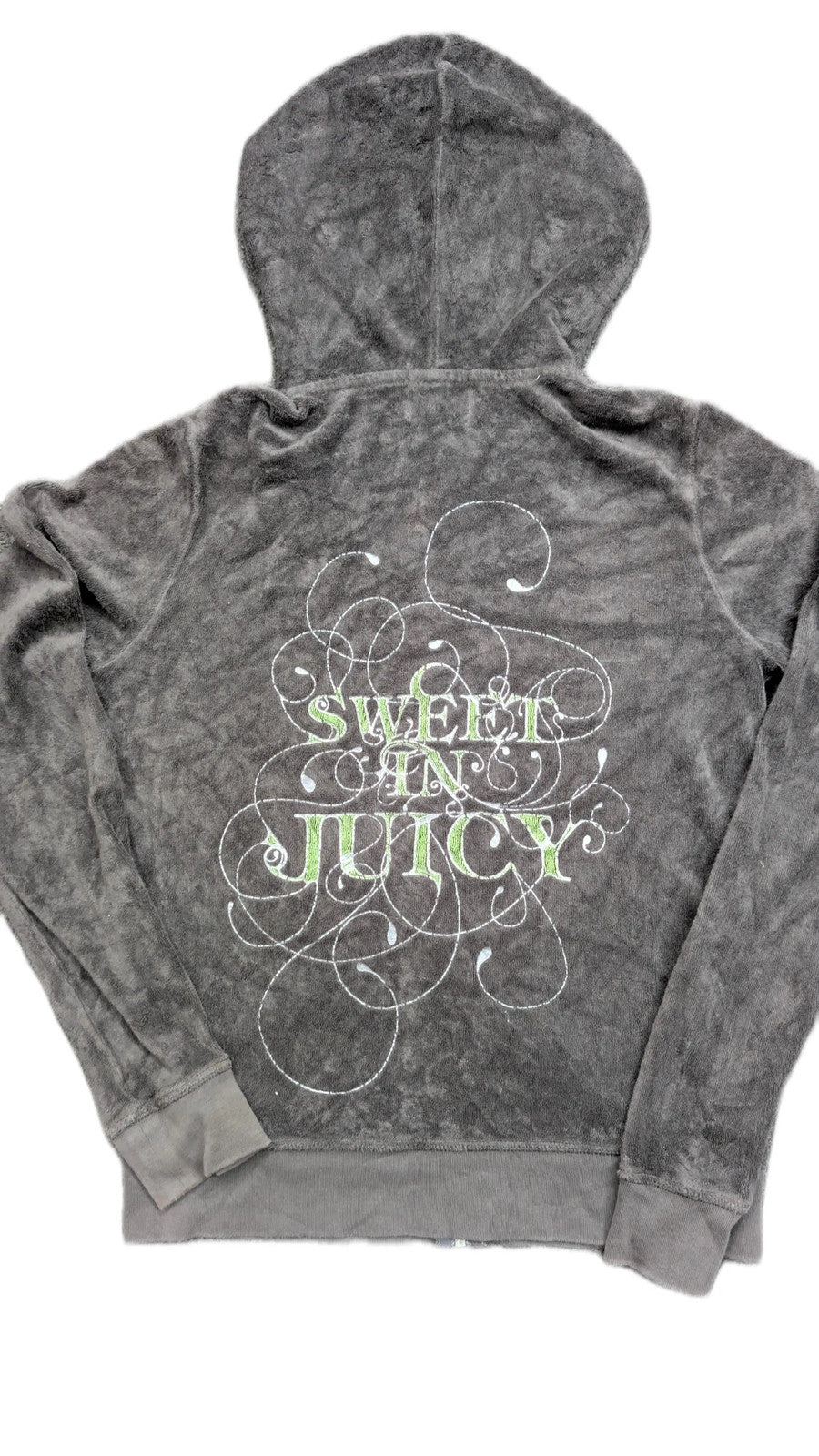 Vintage Juicy Couture Top Y2K Juicy Rare Graphic Velour Long Sleeve
