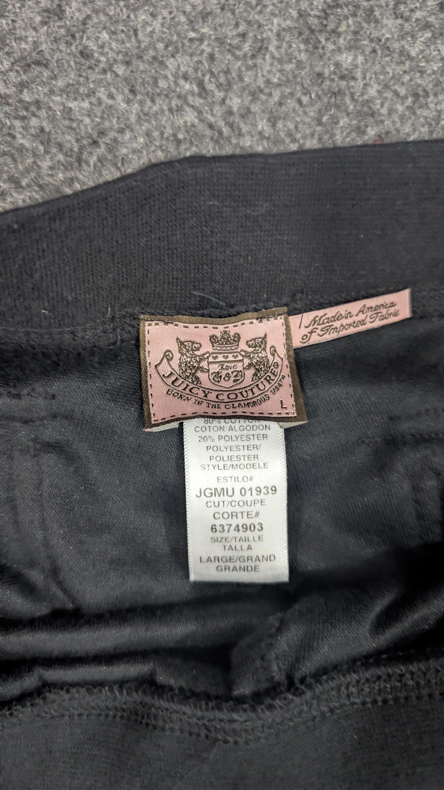 Vintage Juicy Couture Velour Tracksuit Set | Y2K Black Hoodie and Sweatpants (S