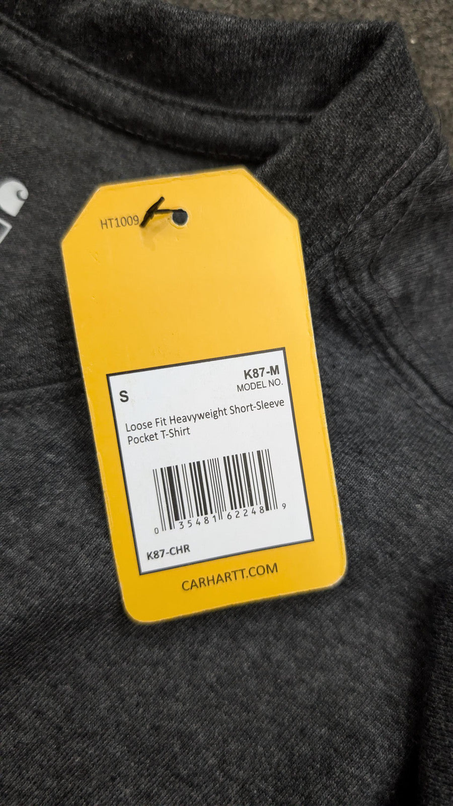 Carhartt K87 Heavyweight Pocket T-Shirt Black, Men's Loose Fit, New with Tags