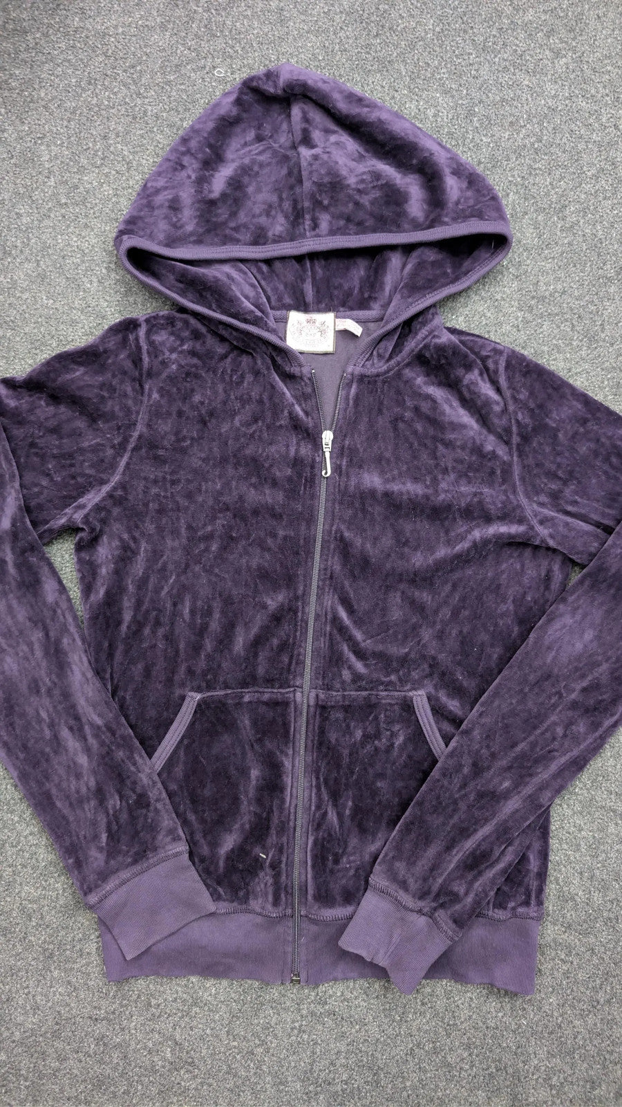 Vintage Juicy Couture Top Y2K Scottie Dog Graphic Velour Long Sleeve