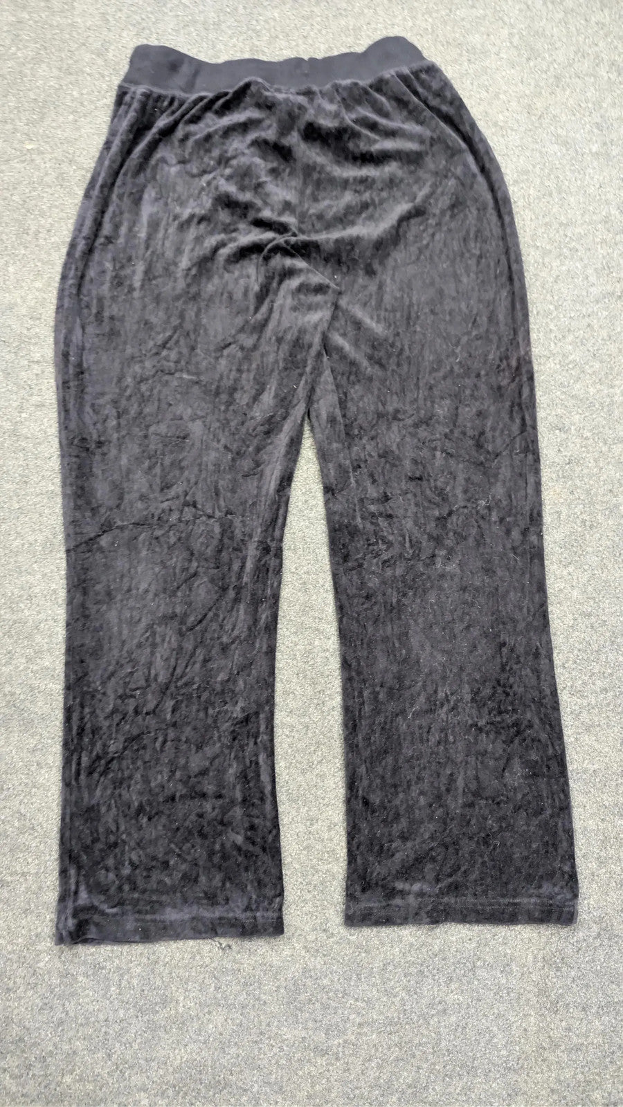 Vintage Juicy Couture Black Velour Tracksuit Bottoms | Y2K Flare Leg Sweatpants