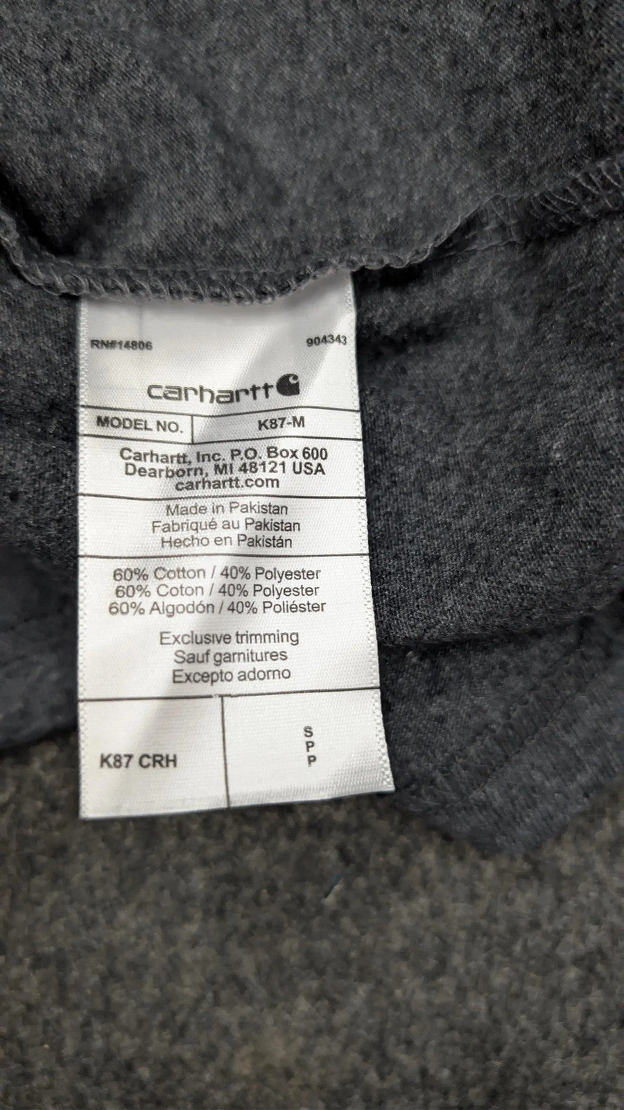 Carhartt K87 Heavyweight Pocket T-Shirt Black, Men's Loose Fit, New with Tags