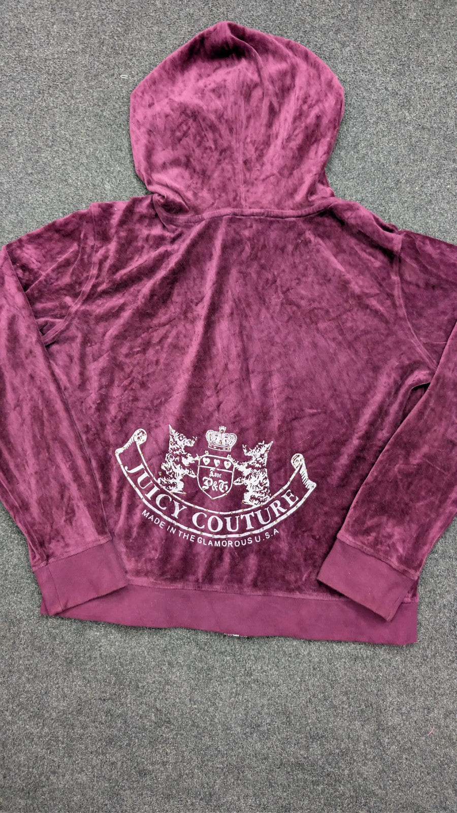 Vintage Juicy Couture Top Y2K Scottie Dog Graphic Velour Long Sleeve