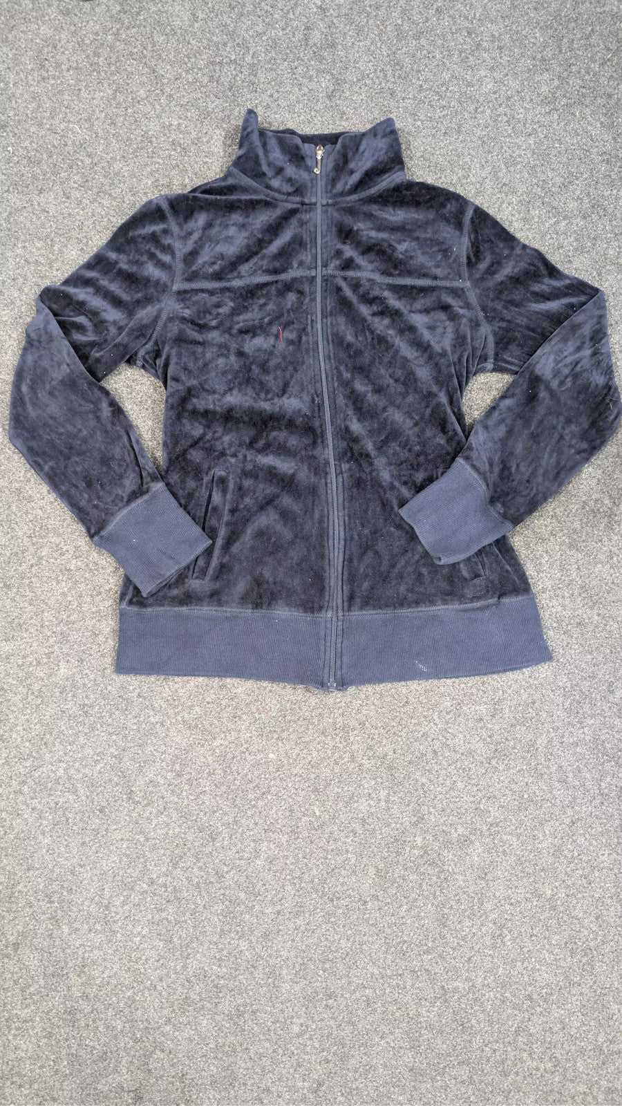 Vintage Juicy Couture Velour Tracksuit Set | Y2K Navy Blue Hoodie & Sweatpants
