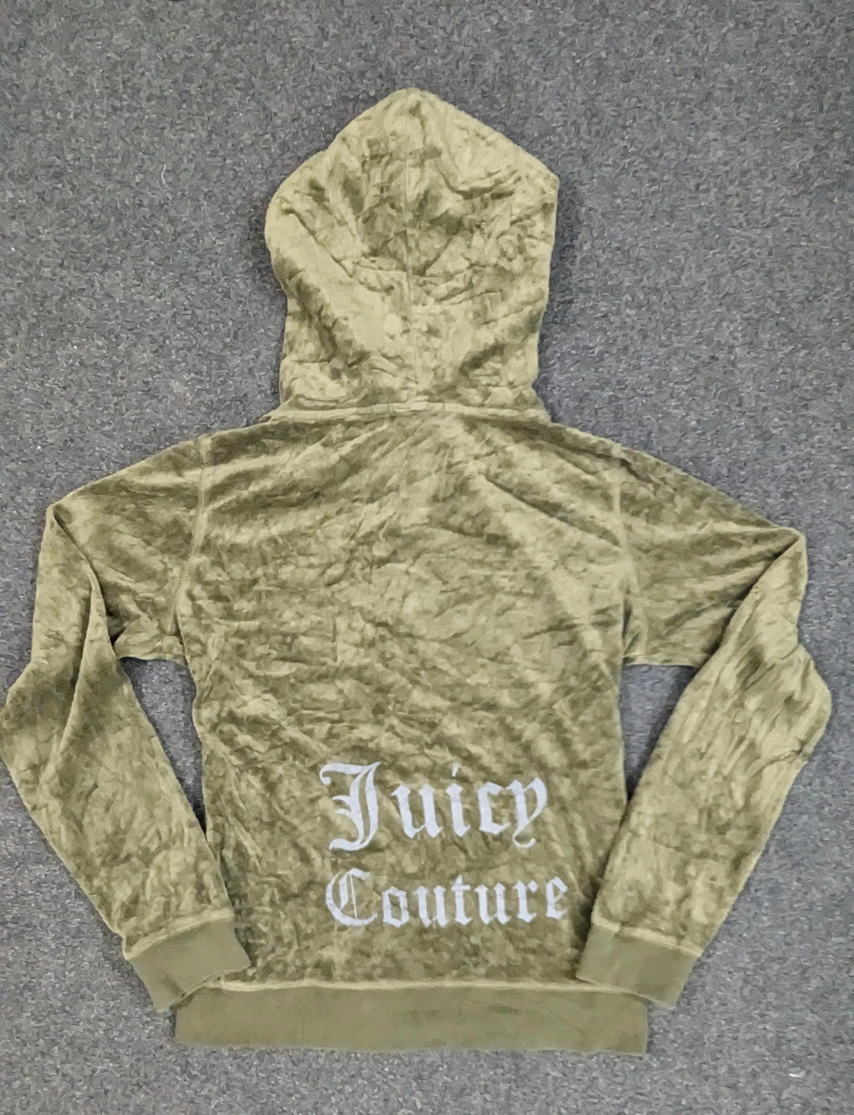 Vintage Juicy Couture Velour Tracksuit Set | Y2K Green Hoodie & Sweatpants (Siz