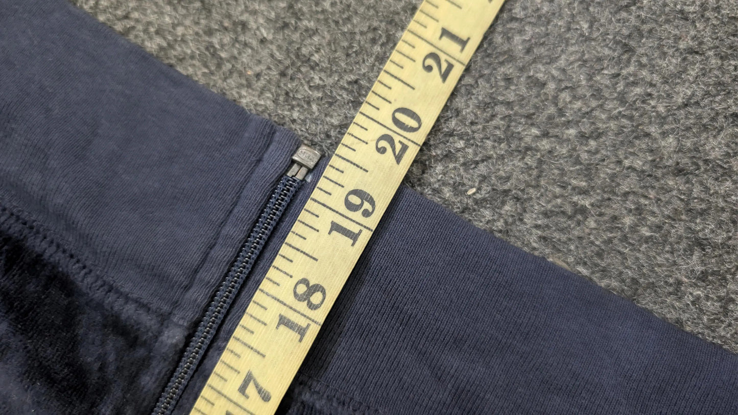 Vintage Juicy Couture Velour Tracksuit Set | Y2K Navy Blue Hoodie & Sweatpants