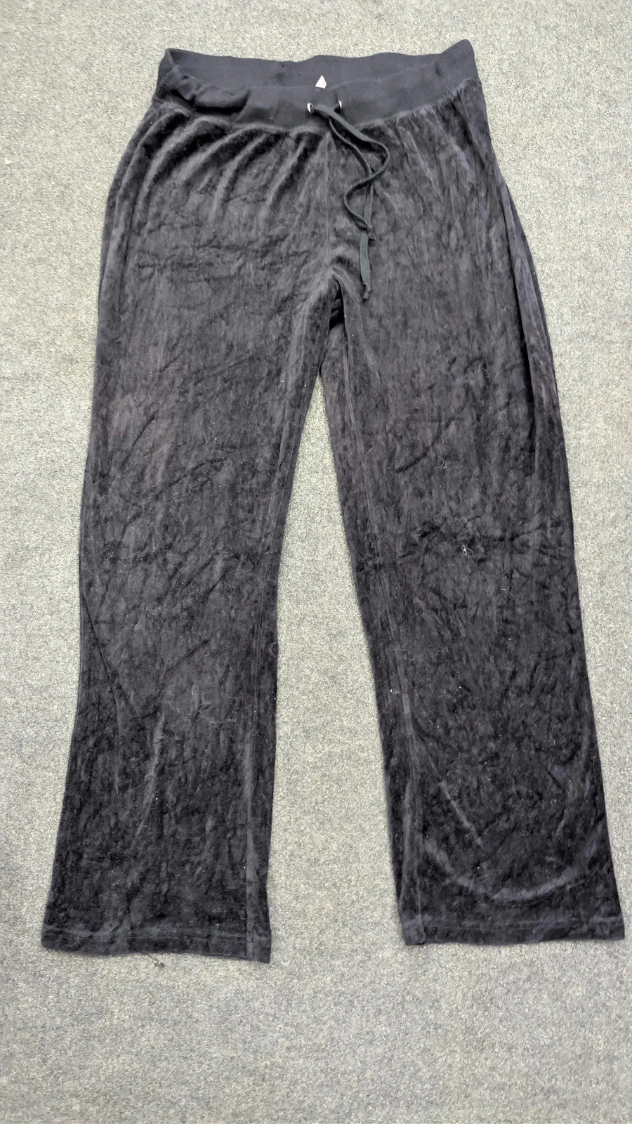 Vintage Juicy Couture Black Velour Tracksuit Bottoms | Y2K Flare Leg Sweatpants