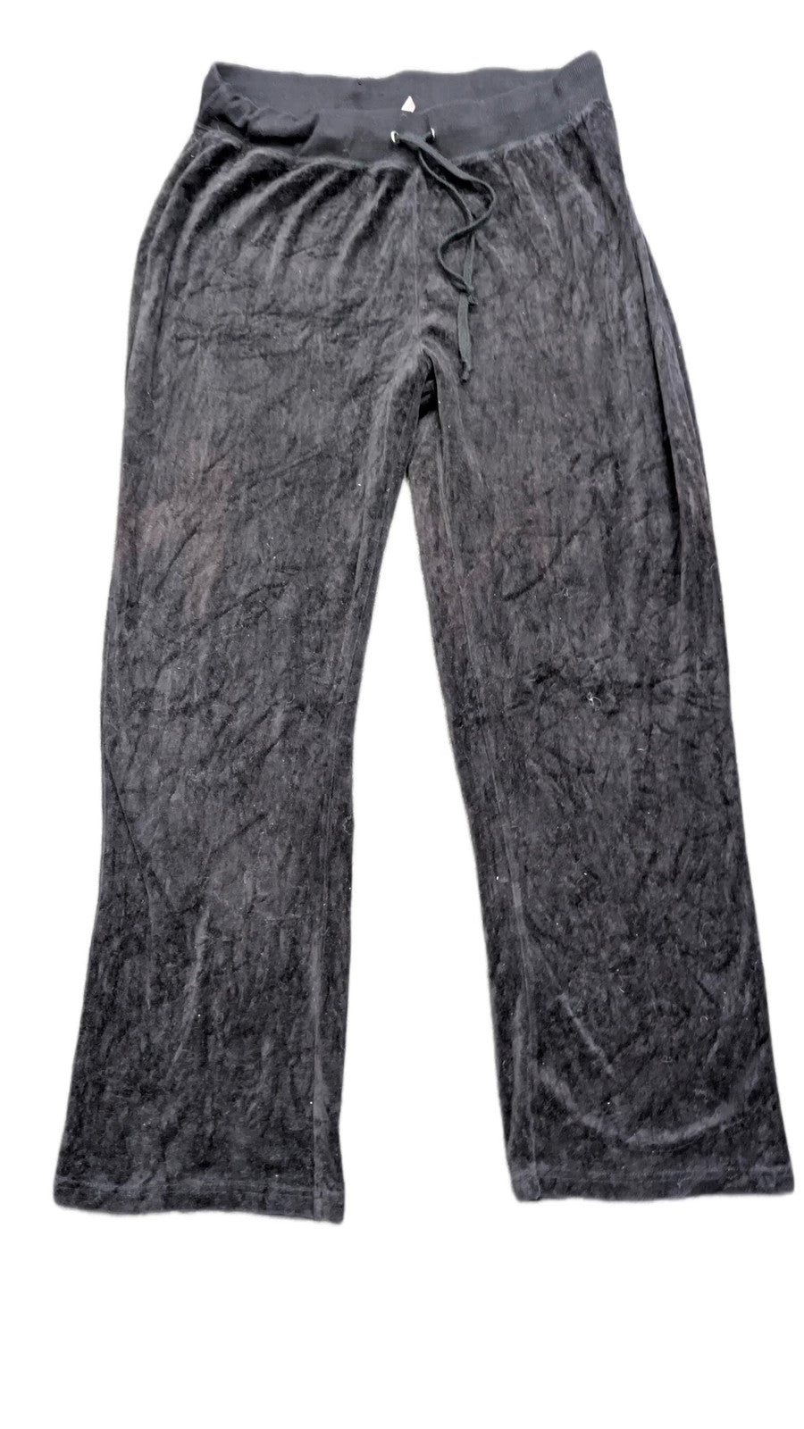 Vintage Juicy Couture Black Velour Tracksuit Bottoms | Y2K Flare Leg Sweatpants