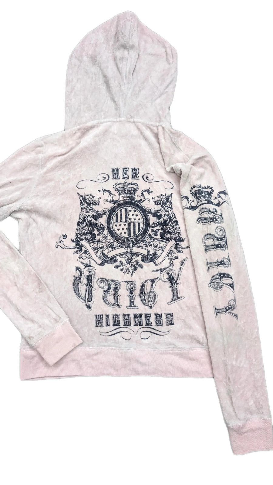 Vintage Juicy Couture Top Y2K Juicy Highness Rare Graphic Velour Long Sleeve