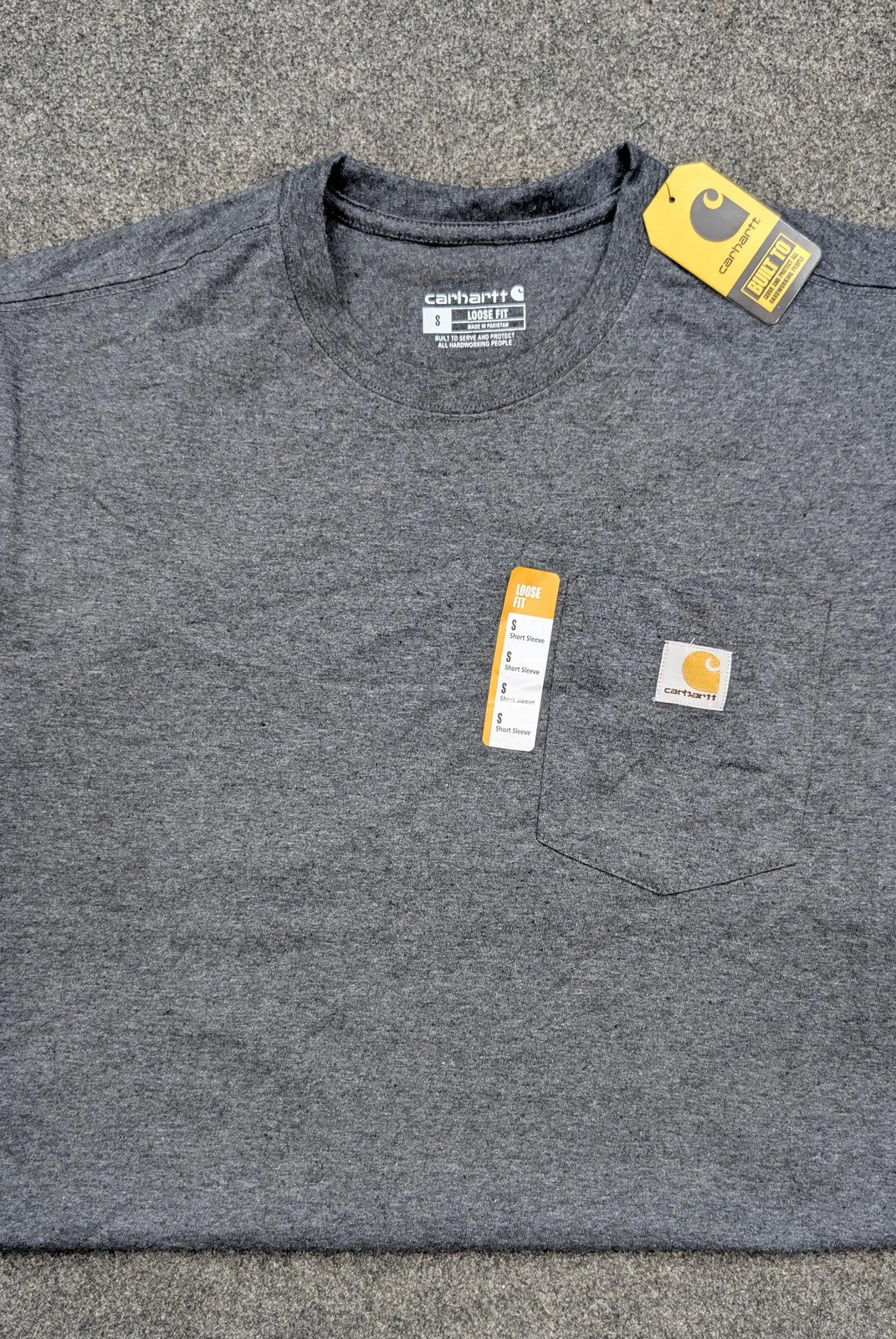Carhartt K87 Heavyweight Pocket T-Shirt Black, Men's Loose Fit, New with Tags