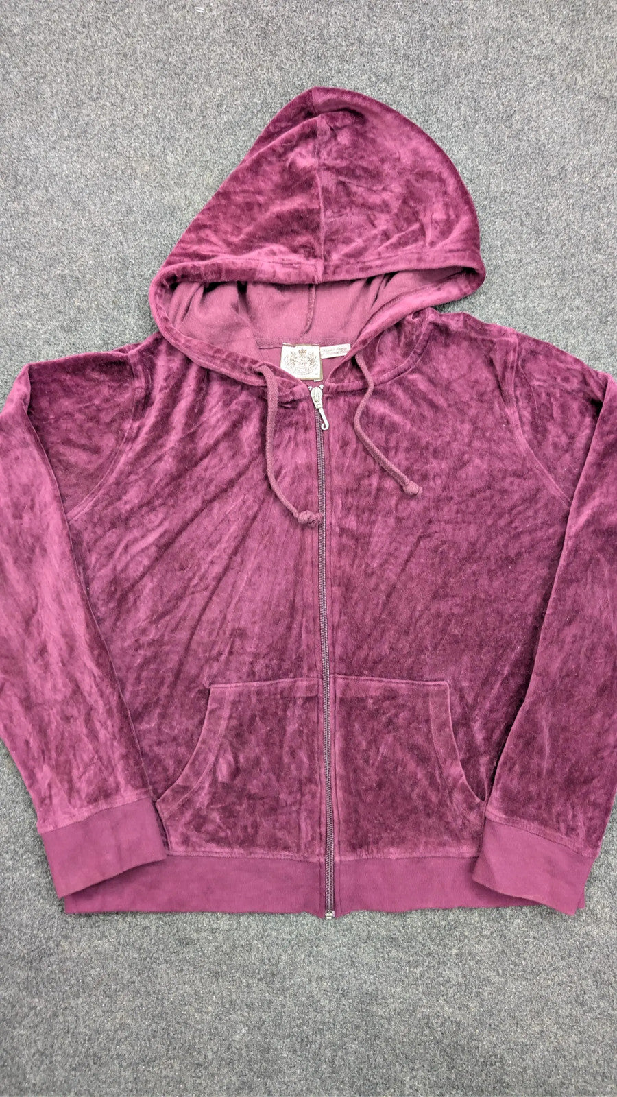 Vintage Juicy Couture Top Y2K Scottie Dog Graphic Velour Long Sleeve
