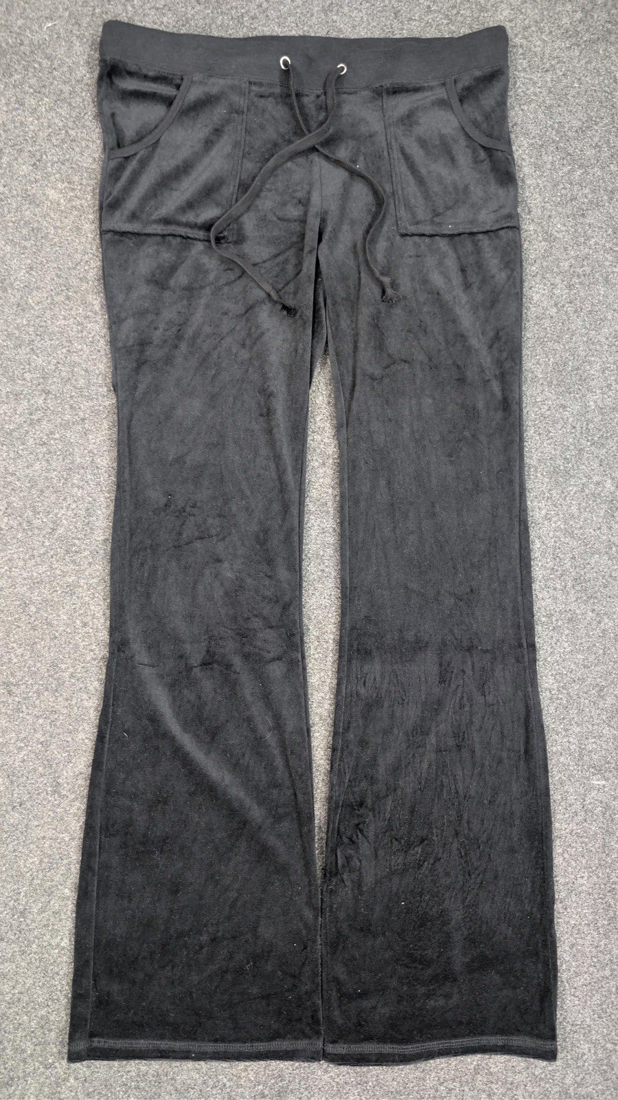 Vintage Juicy Couture Velour Tracksuit Set | Y2K Black Hoodie and Sweatpants (S
