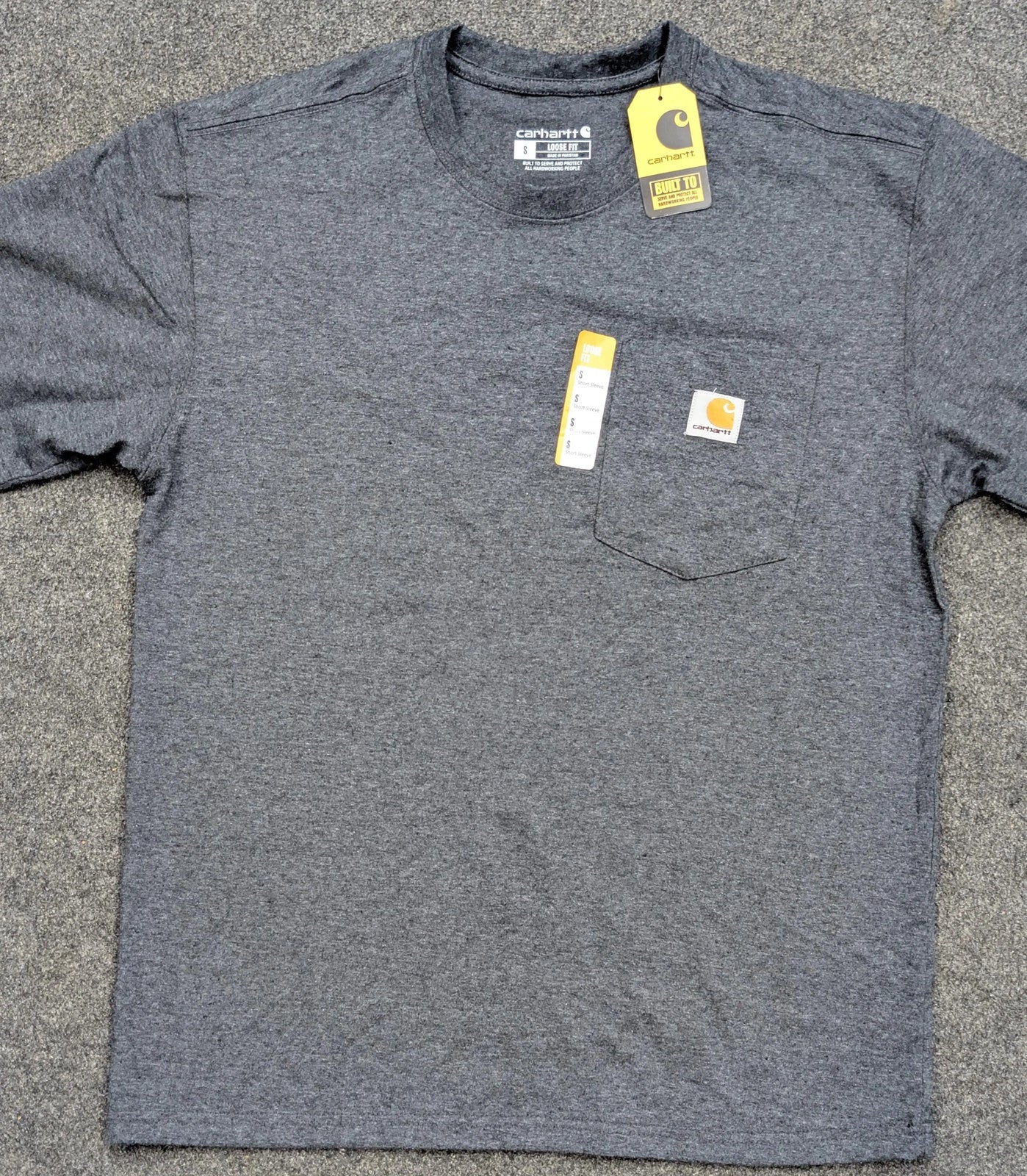 Carhartt K87 Heavyweight Pocket T-Shirt Black, Men's Loose Fit, New with Tags