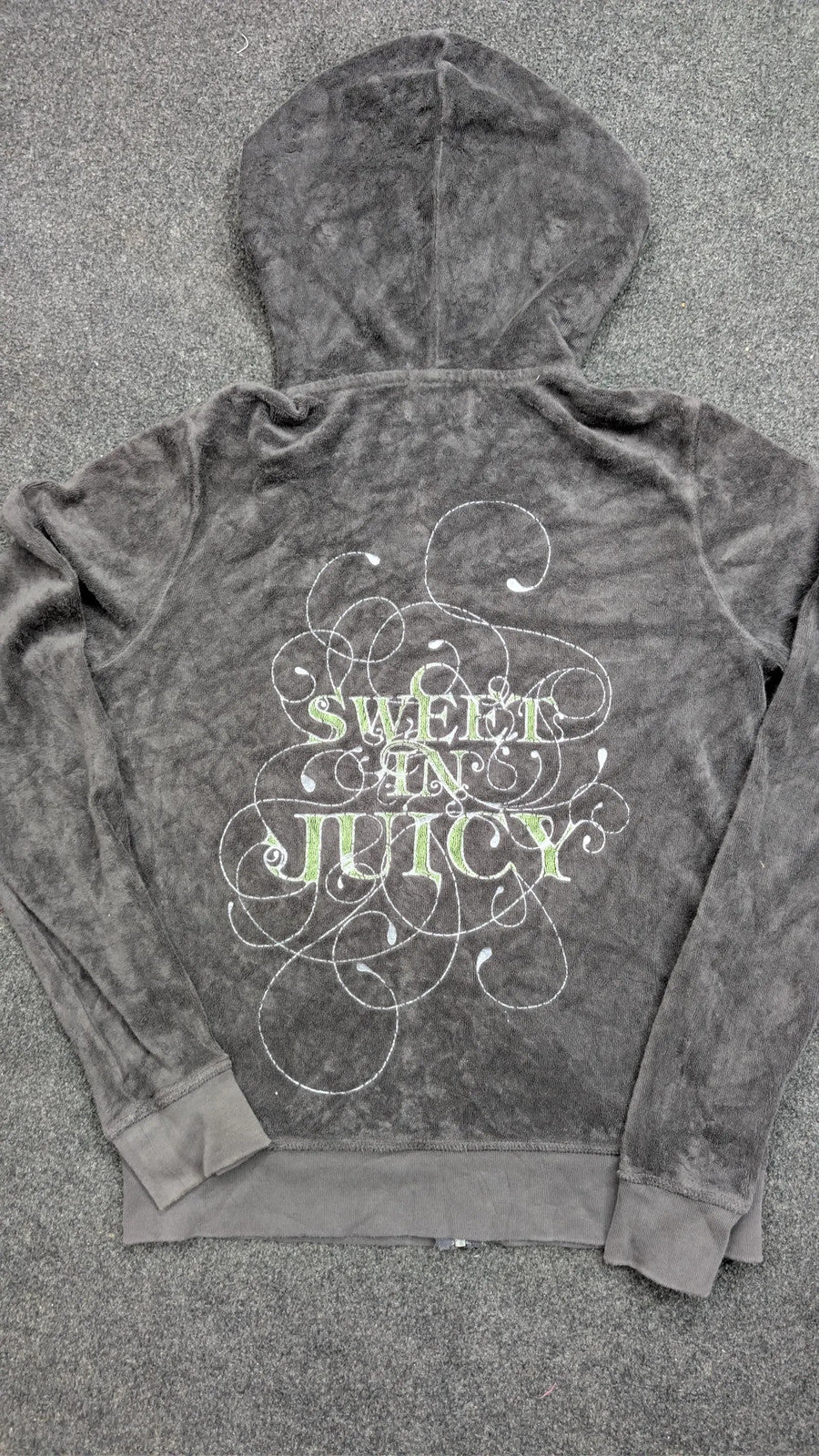 Vintage Juicy Couture Top Y2K Juicy Rare Graphic Velour Long Sleeve