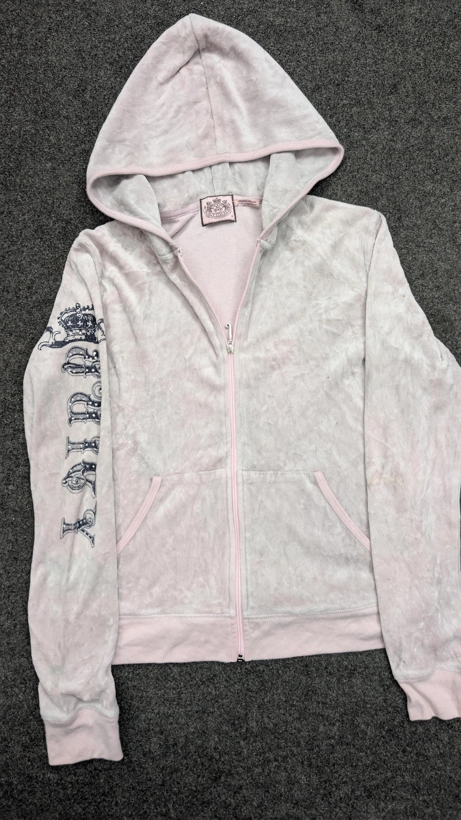 Vintage Juicy Couture Top Y2K Juicy Highness Rare Graphic Velour Long Sleeve
