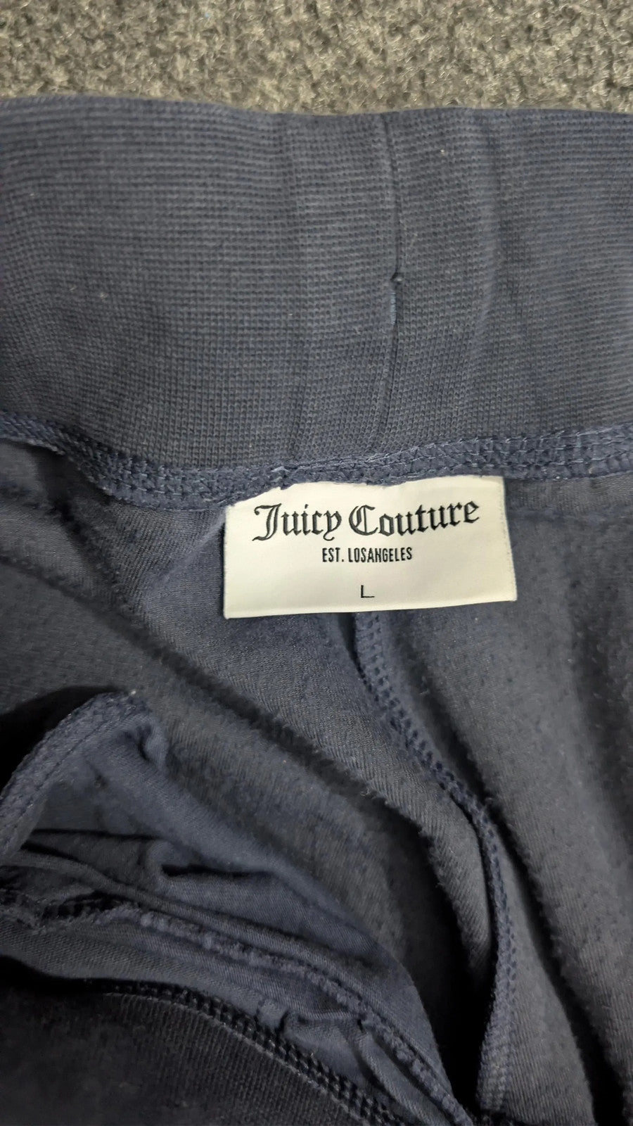 Vintage Juicy Couture Velour Tracksuit Set | Y2K Navy Blue Hoodie & Sweatpants