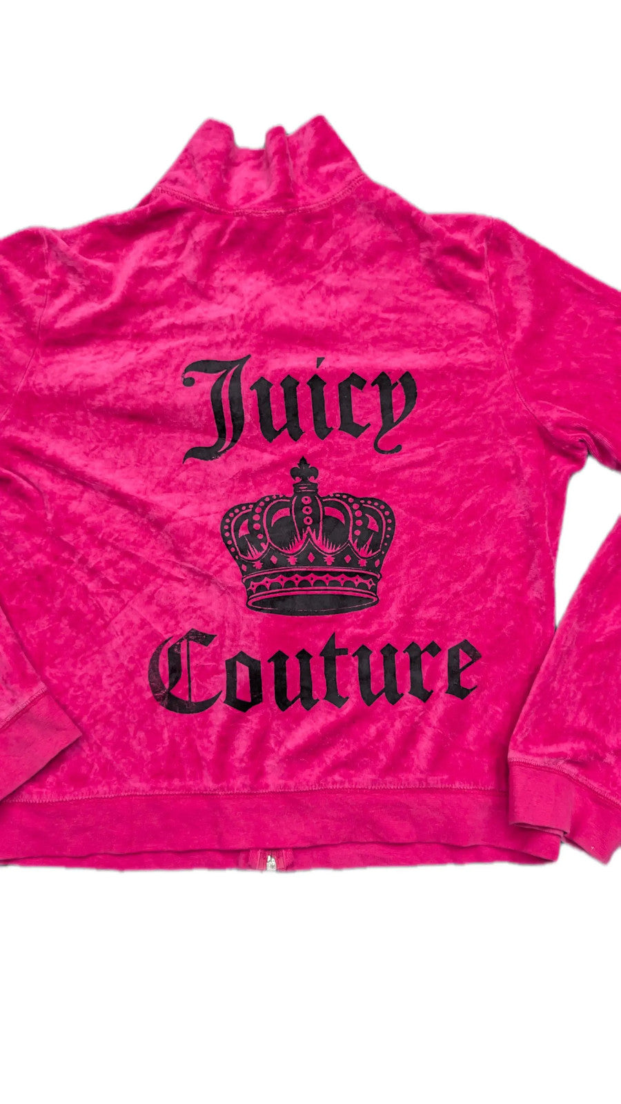 Vintage Juicy Couture Velour Zip-Up Hoodie – Pink Y2K Heritage Design