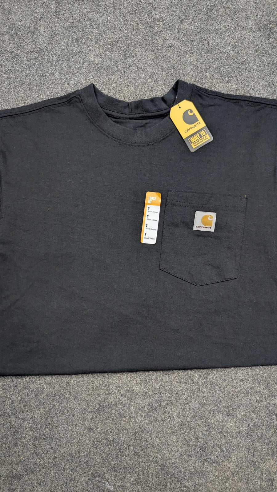 Carhartt K87 Heavyweight Pocket T-Shirt Black, Men's Loose Fit, New with Tags