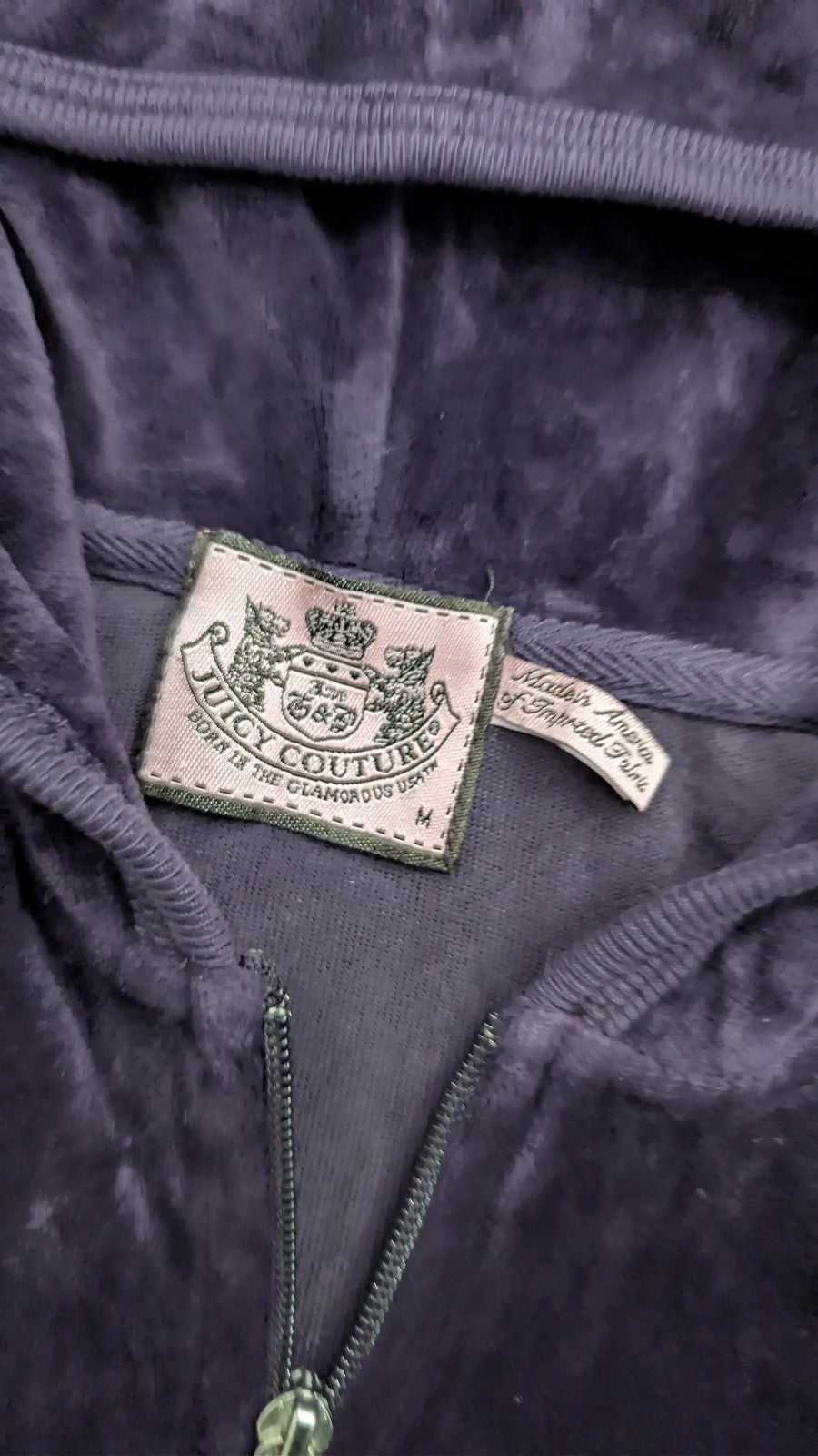 Vintage Juicy Couture Top Y2K Scottie Dog Graphic Velour Long Sleeve