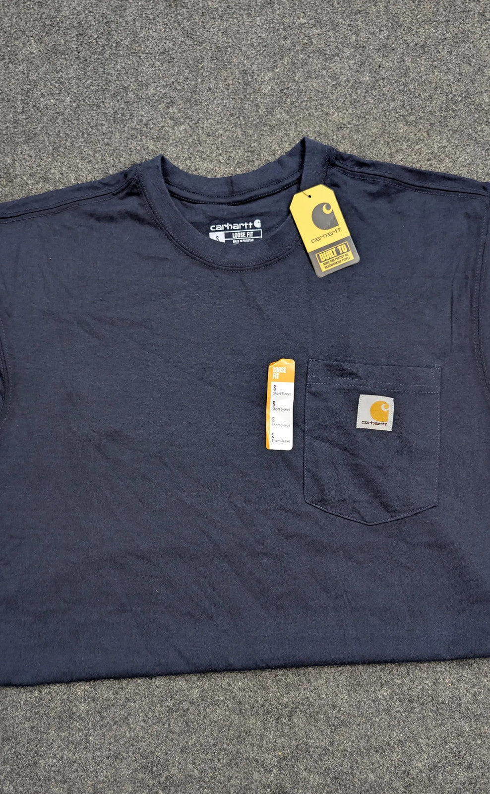 Carhartt K87 Heavyweight Pocket T-Shirt Black, Men's Loose Fit, New with Tags