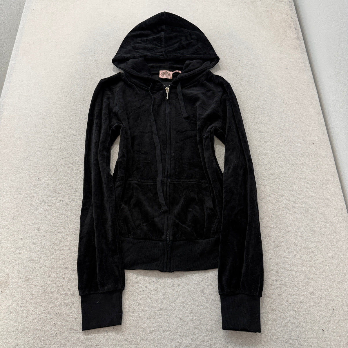 Juicy Couture Women's Black Velour Tracksuit Set Butterfly Graphic Y2K Size M