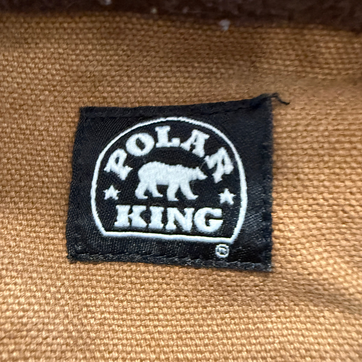 Polar King Duck Canvas Hooded Work Jacket Men's Brown Insulated Size L photo 3