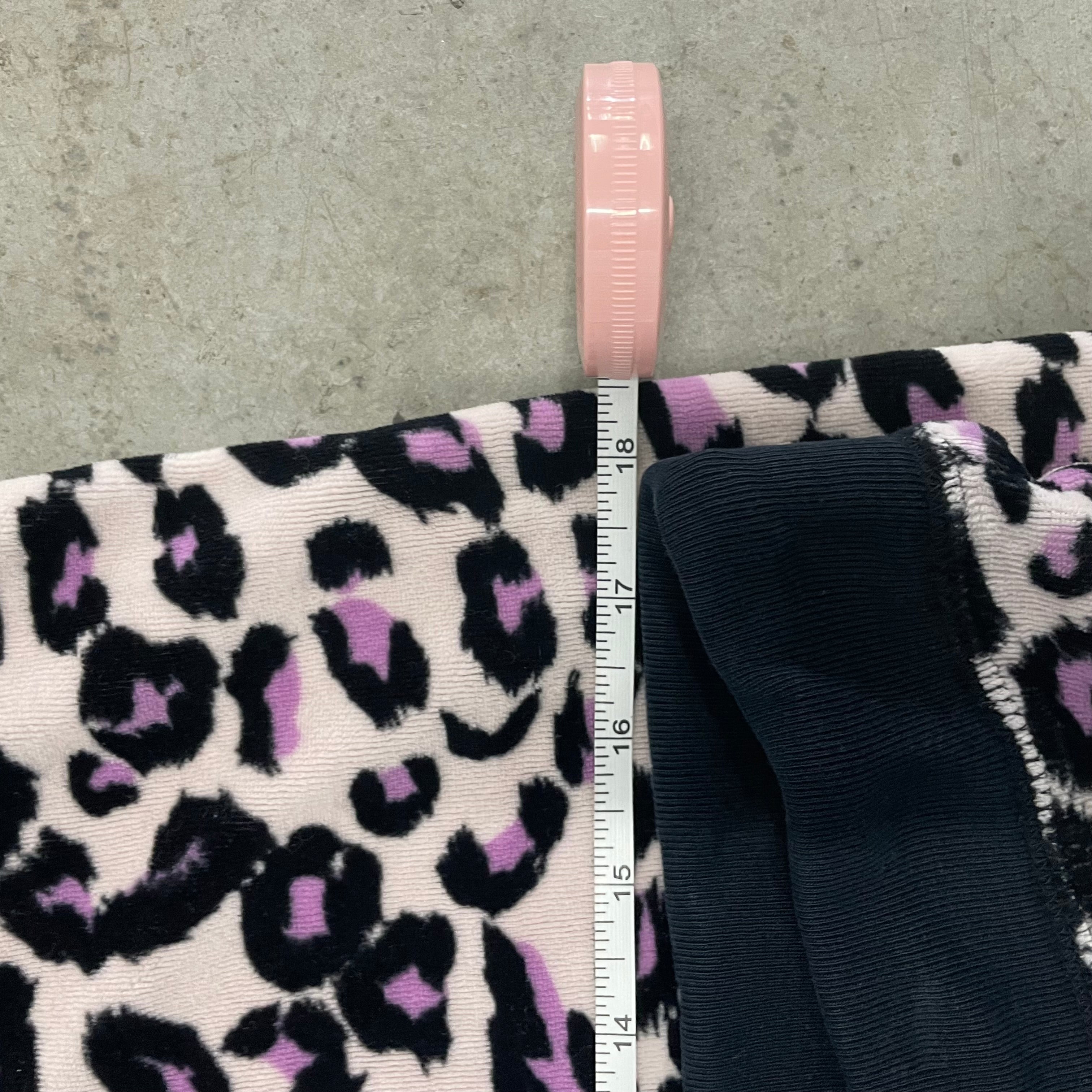 Vintage Juicy Couture Purple Leopard Print Velour Flared Pants Size M