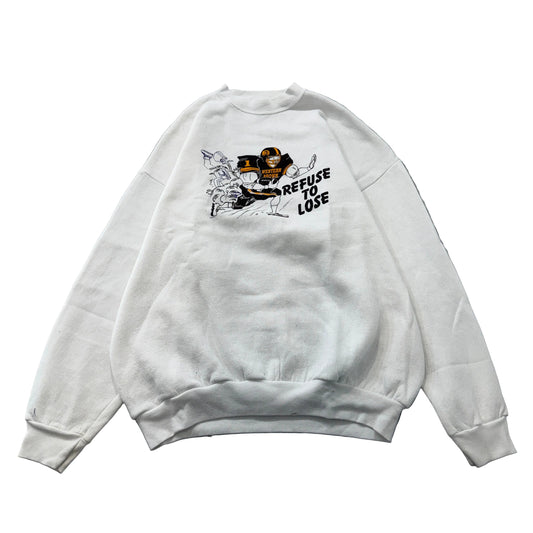 Tultex Western Brook Broncos Refuse to Lose White Crewneck Size XL photo 1