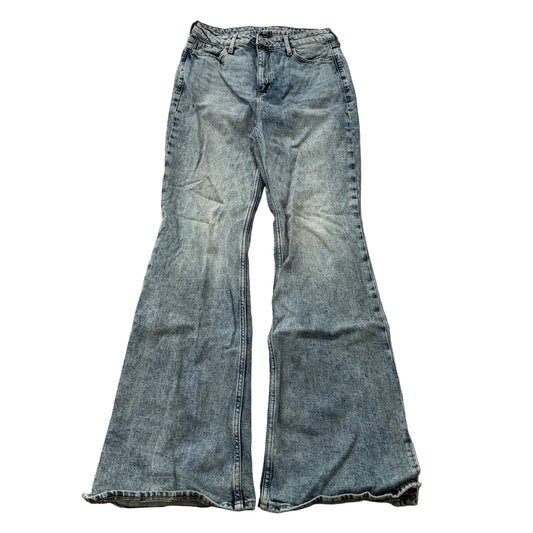 Old Navy Higher High-Rise Flare Jeans Women's Acid Light Wash Denim Size 8 photo 1