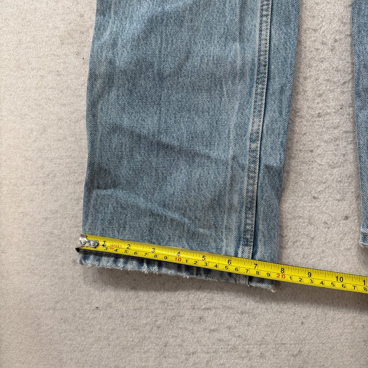 Zara Distressed Light Wash Straight Jeans Size 8 photo 6
